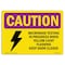 Signmission OSHA RADIATION, Microwave Testing Yellow Light, 10in X 7in Rigid Plastic, 7" H, 10" W, Landscape OS-CR-P-710-L-10178 - alternate 1